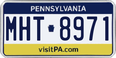 PA license plate MHT8971