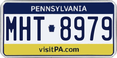 PA license plate MHT8979