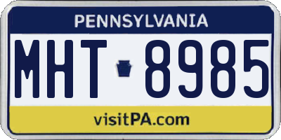PA license plate MHT8985