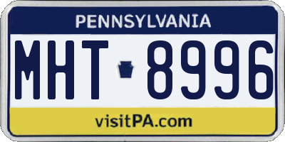 PA license plate MHT8996