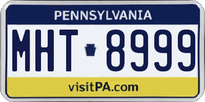 PA license plate MHT8999