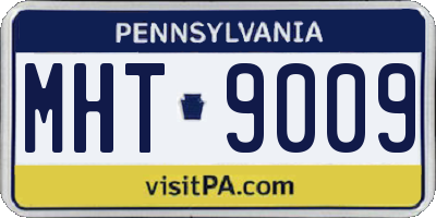 PA license plate MHT9009