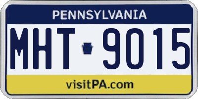PA license plate MHT9015