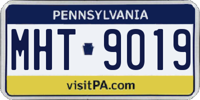 PA license plate MHT9019