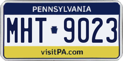 PA license plate MHT9023