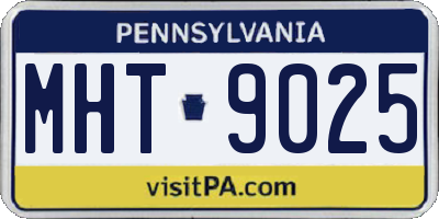 PA license plate MHT9025