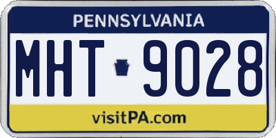 PA license plate MHT9028