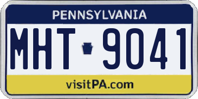 PA license plate MHT9041
