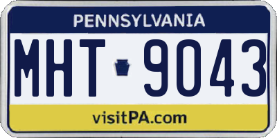 PA license plate MHT9043