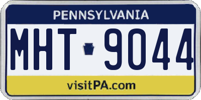 PA license plate MHT9044