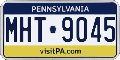 PA license plate MHT9045