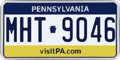 PA license plate MHT9046
