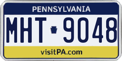 PA license plate MHT9048