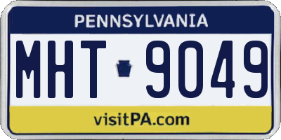 PA license plate MHT9049