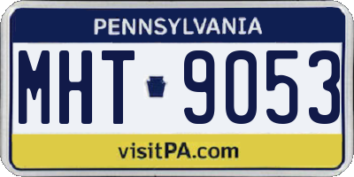 PA license plate MHT9053