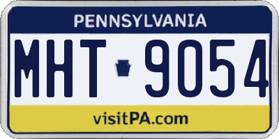PA license plate MHT9054