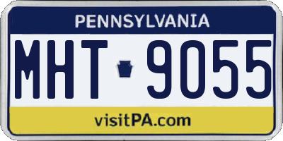 PA license plate MHT9055