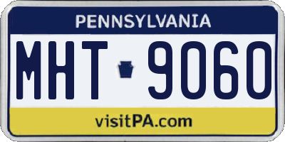 PA license plate MHT9060
