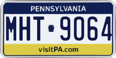 PA license plate MHT9064