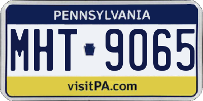 PA license plate MHT9065