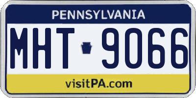 PA license plate MHT9066
