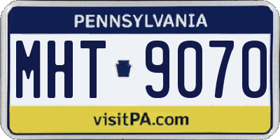 PA license plate MHT9070