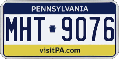 PA license plate MHT9076