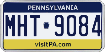 PA license plate MHT9084