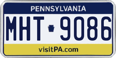 PA license plate MHT9086