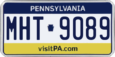 PA license plate MHT9089