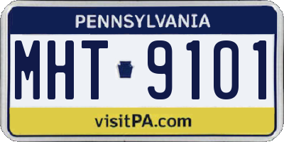 PA license plate MHT9101