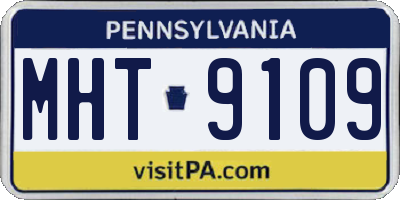 PA license plate MHT9109