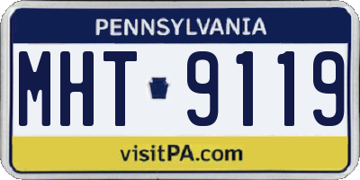 PA license plate MHT9119