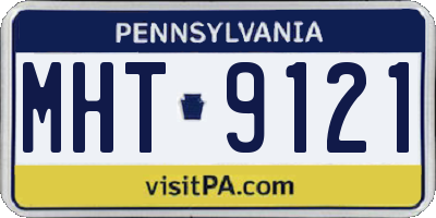PA license plate MHT9121
