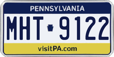 PA license plate MHT9122