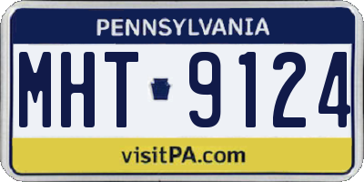 PA license plate MHT9124