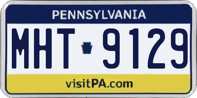 PA license plate MHT9129