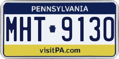 PA license plate MHT9130