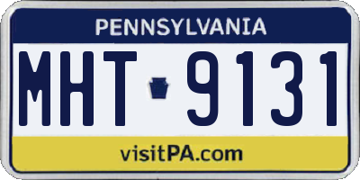 PA license plate MHT9131