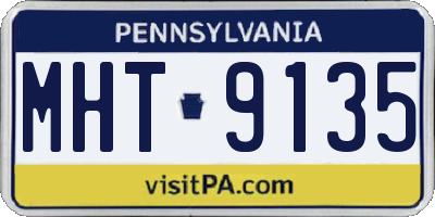 PA license plate MHT9135