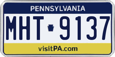 PA license plate MHT9137