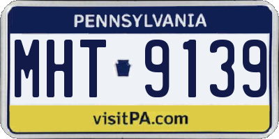 PA license plate MHT9139