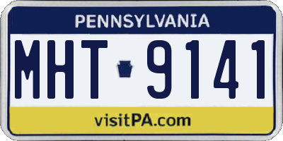 PA license plate MHT9141