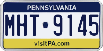 PA license plate MHT9145
