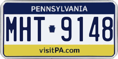 PA license plate MHT9148