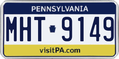 PA license plate MHT9149
