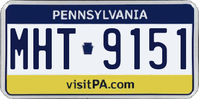 PA license plate MHT9151