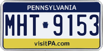 PA license plate MHT9153