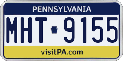 PA license plate MHT9155