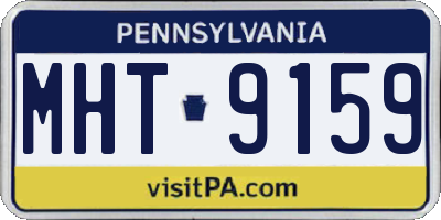 PA license plate MHT9159